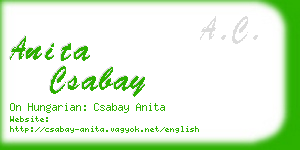 anita csabay business card